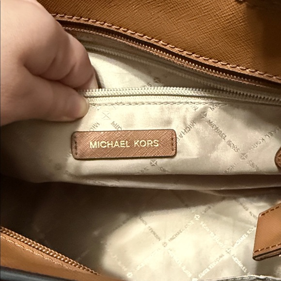 Michael Kors Tan Leather Satchel - Picture 2 of 5